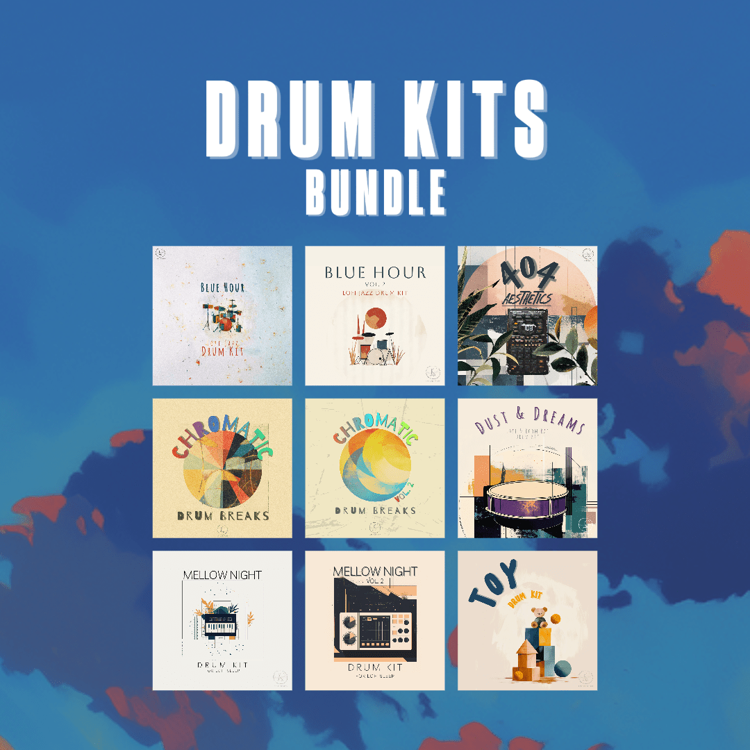 DRUM KITS - Essentials Bundle (9 in 1) - Lofi Sounds